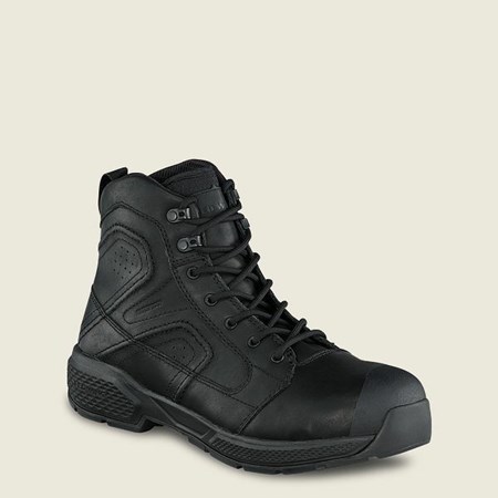 Men's Red Wing Exos Lite 6-inch Waterproof Safety Toe Boots Black | BKS-685431