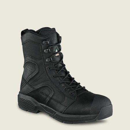 Men's Red Wing Exos Lite 8-inch Waterproof, CSA Safety Toe Boots Black | FBU-204763