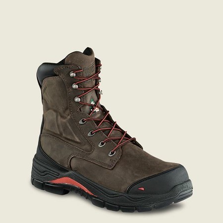 Men's Red Wing King Toe ADC 8-inch Waterproof CSA Metguard Safety Toe Boot Work Boots Grey | ABH-460127