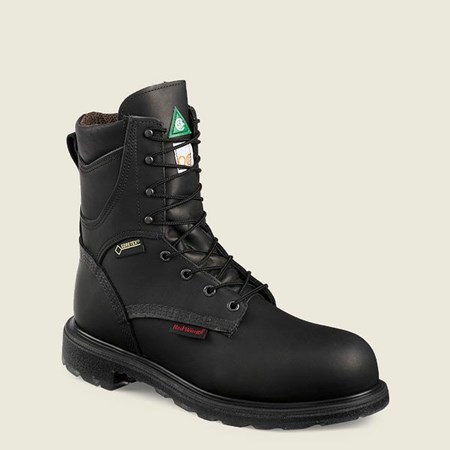 Men's Red Wing SuperSole 2.0 8-inch Insulated, Waterproof CSA Safety Toe Boots Black | MHD-764312