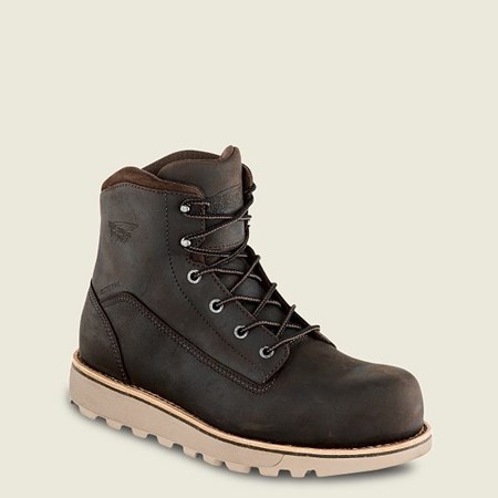 Men's Red Wing Traction Tred Lite 6-inch Waterproof Safety Toe Boot Work Boots Brown | KLT-291357