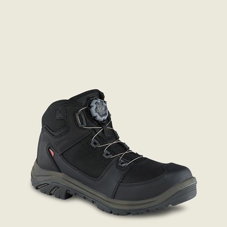 Men's Red Wing Tradesman 5-inch Waterproof Safety Toe Hiking Boots Black | IPJ-072915