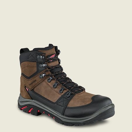 Men's Red Wing Tradesman 6-inch Waterproof Soft Toe Boot Work Boots Black | CYH-394875