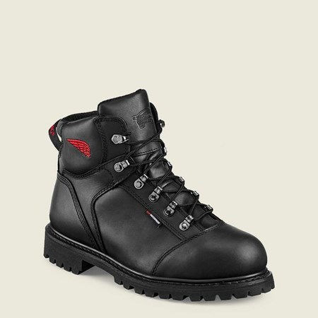 Men's Red Wing TruWelt 6-inch Waterproof Safety Toe Boot Work Boots Black | WTN-064593