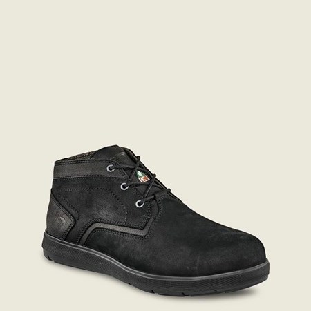 Men's Red Wing Zero-G Lite CSA Safety Toe Chukka Work Shoes Black | PUV-930476